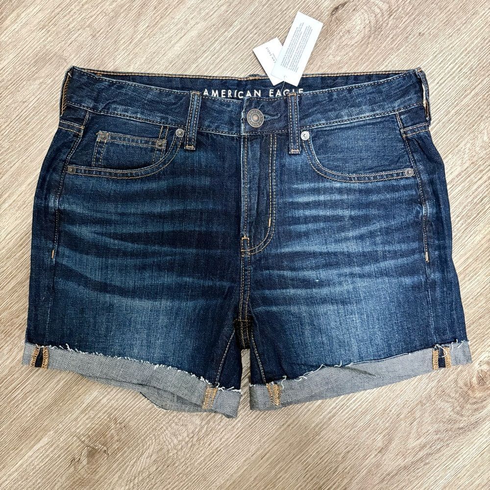 American Eagle Tomgirl Midi Denim Shorts I5